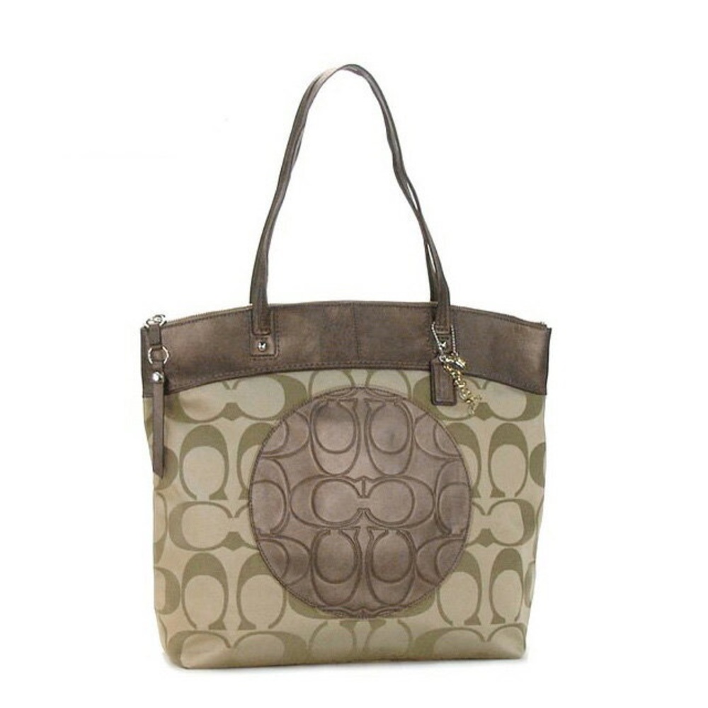 *Price Drop* Coach Khaki Laura Signature Tote